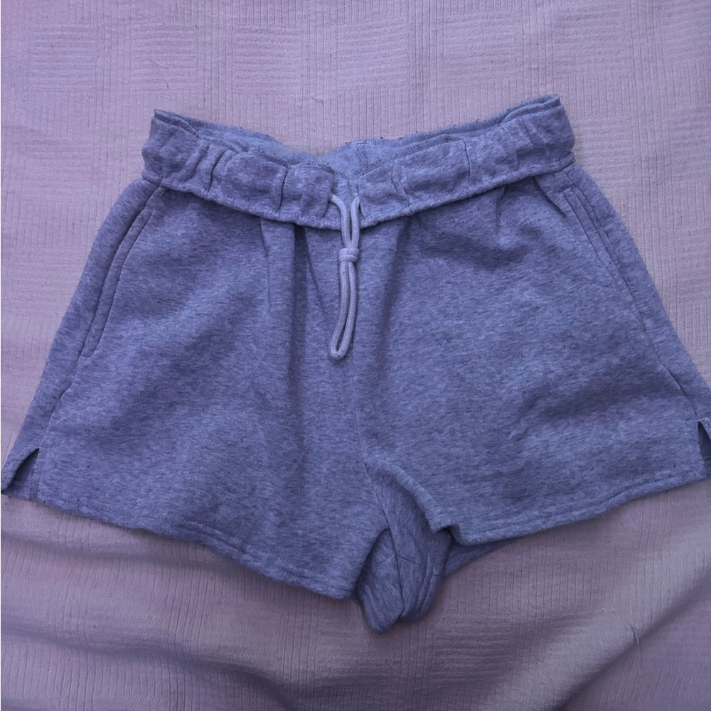 Women's Gray sweat pants material Shorts